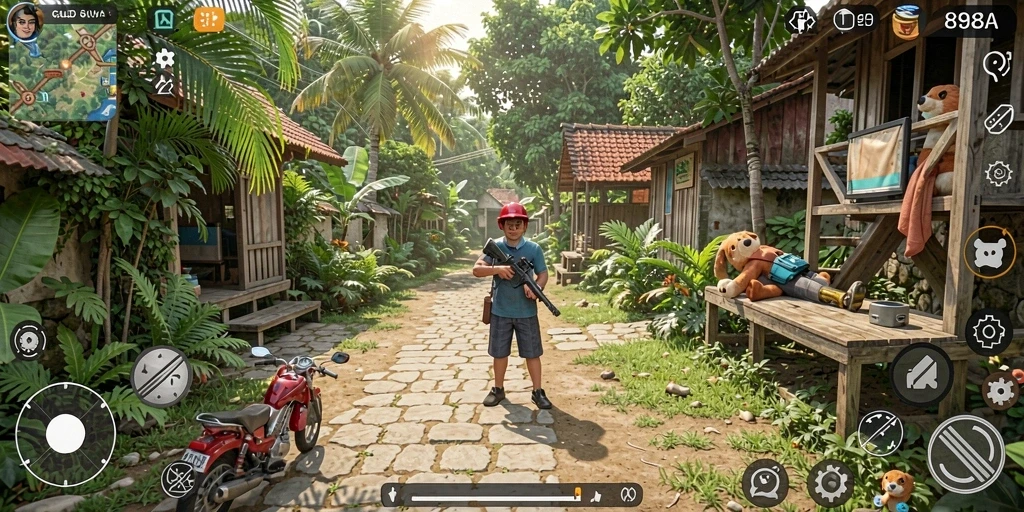 Tangkapan layar gameplay 898A yang penuh warna dan menyenangkan.