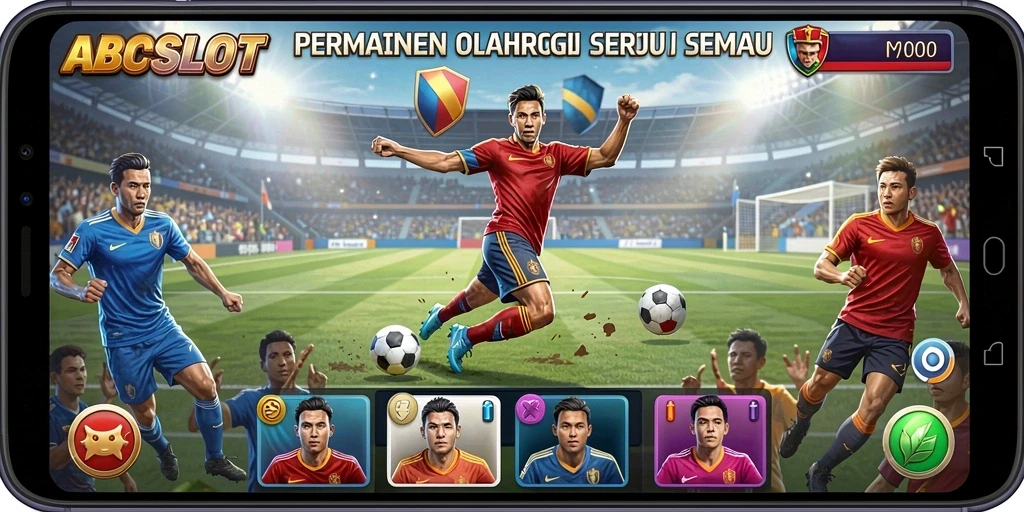 Gameplay ABCSLOT menampilkan pertandingan olahraga seru dan menegangkan.