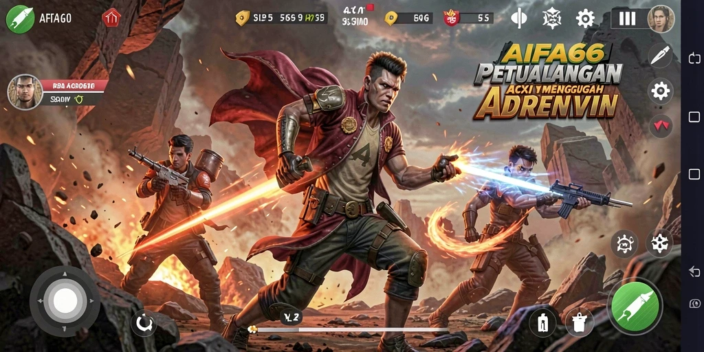 Tampilan mendebarkan dalam gameplay AIFA66 yang penuh aksi.
