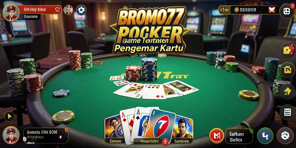 Tangkapan layar gameplay BROMO77 yang menampilkan serunya permainan Poker.