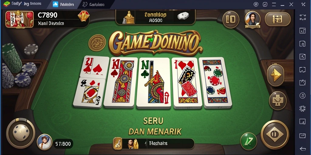 Screenshot menarik dari gameplay C7890 yang penuh strategi Domino.