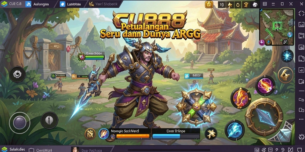 Screenshot menunjukkan aksi menegangkan dalam gameplay ARPG CU888.