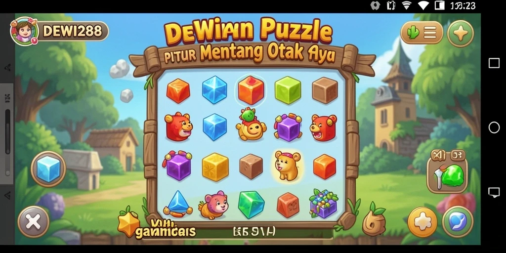 Tampilan gameplay <strong>DEWI288</strong> yang menarik dan penuh warna.