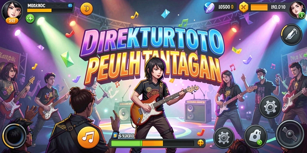 Tampilan menarik dari gameplay DIREKTURTOTO yang penuh tantangan musik.