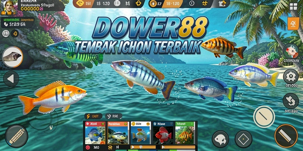 Screenshot DOWER88 menampilkan gameplay seru Tembak Ikan.