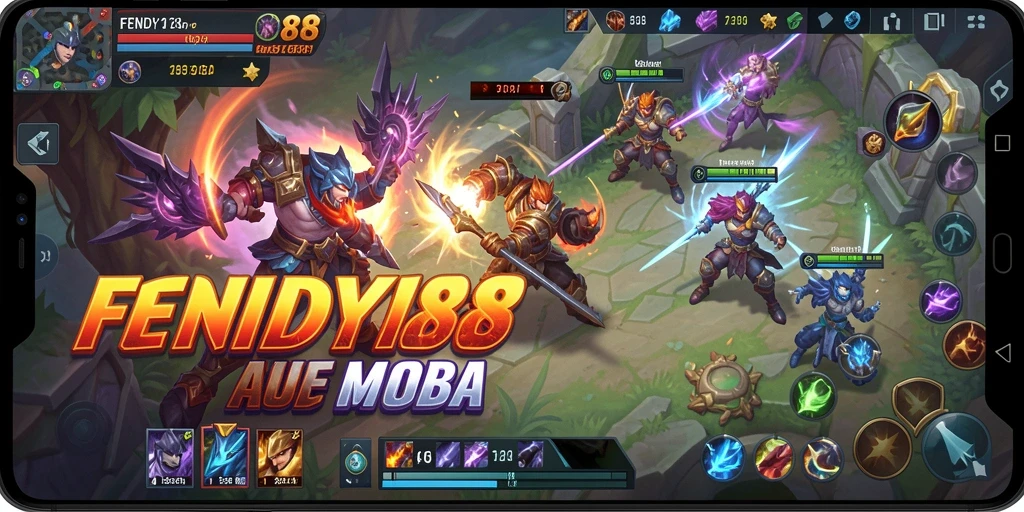 Gameplay intens dari FENDY188 dalam pertempuran MOBA.