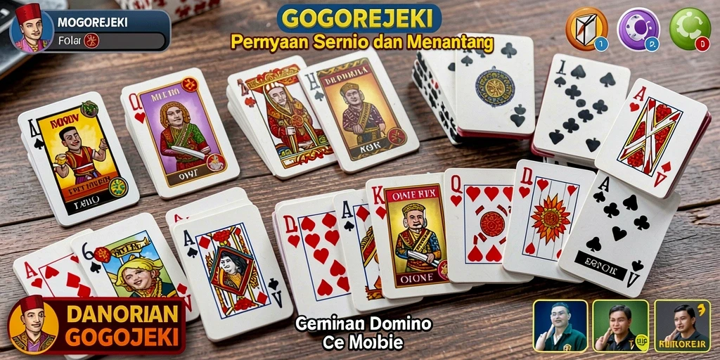 Tampilan gameplay GOGOREJEKI dengan aksi seru dalam permainan Domino.