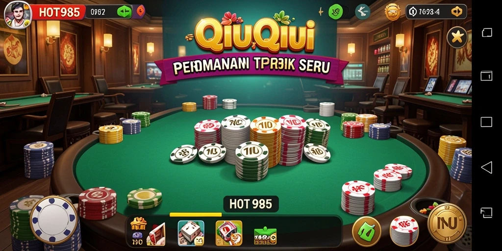 Tampilan gameplay QiuQiu yang menegangkan dan seru.
