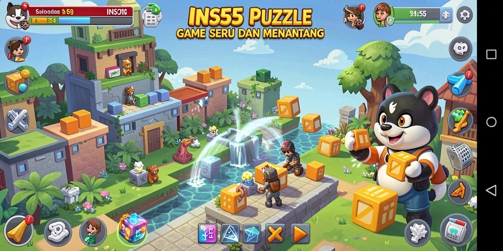 Gameplay menantang di INS55 dengan berbagai teka-teki menarik.