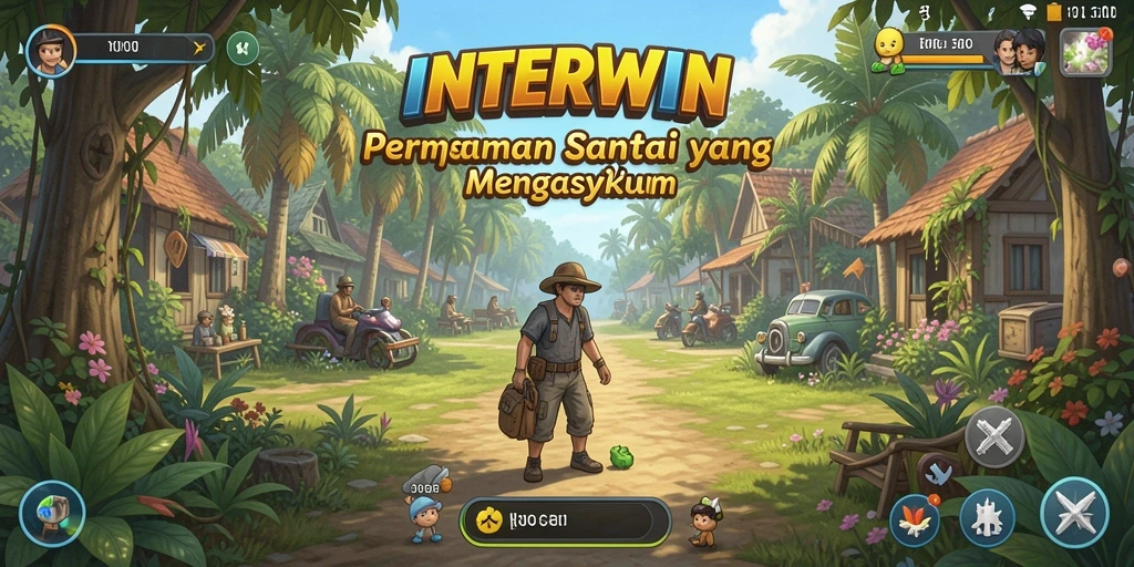 Tampilan gameplay INTERWIN yang menyenangkan dan penuh warna.
