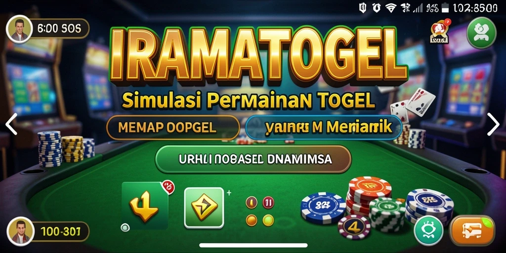 Tampilan gameplay menarik dari IRAMATOGEL dengan berbagai fitur simulasi.