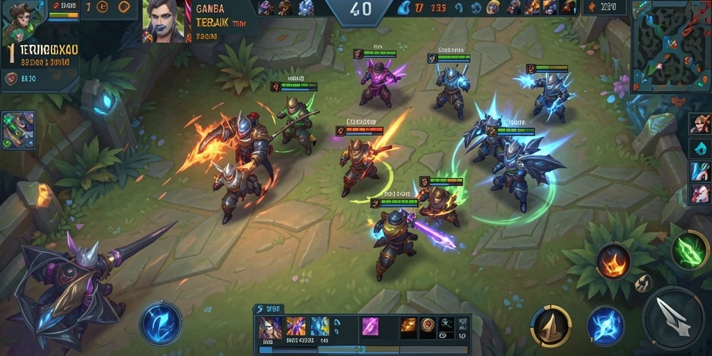 Tampilan gameplay seru dari J200M dengan pertarungan strategis.