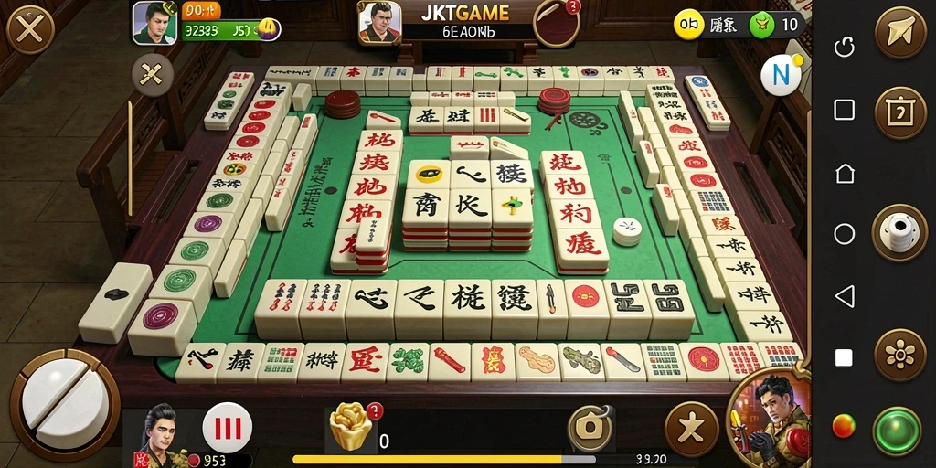 Screenshot JKTGAME menampilkan aksi gameplay Mahjong yang menarik dan seru.