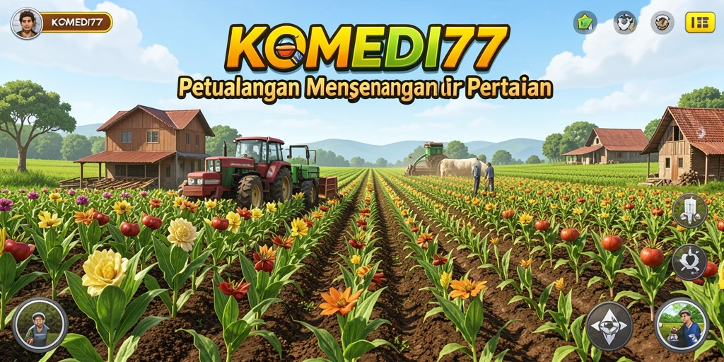 Tampilan gameplay KOMEDI77 yang menggembirakan dan penuh warna.