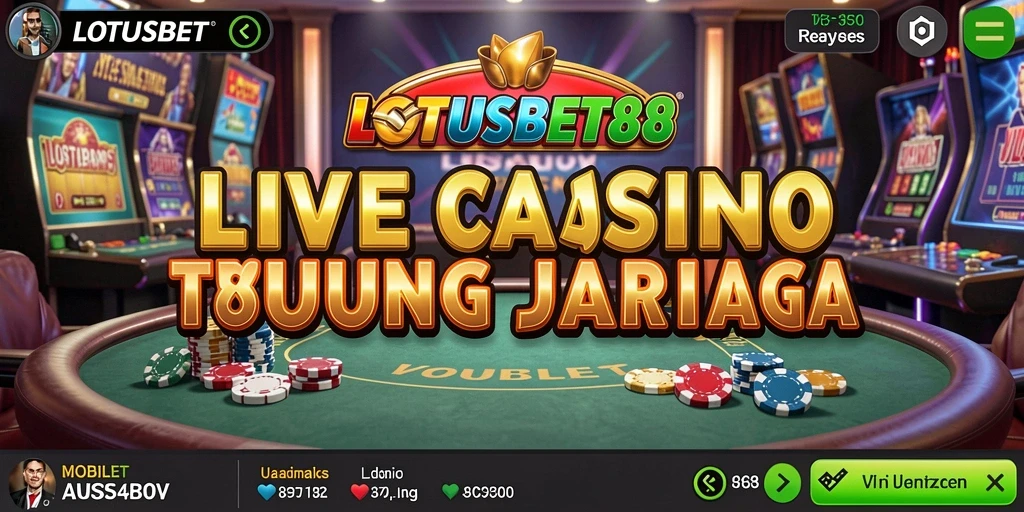 Tampilan gameplay Live Casino yang menarik dari LOTUSBET88.