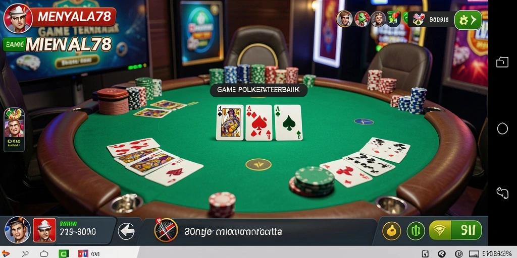 Tampilan gameplay di MENYALA78 dengan pengalaman Poker yang seru.