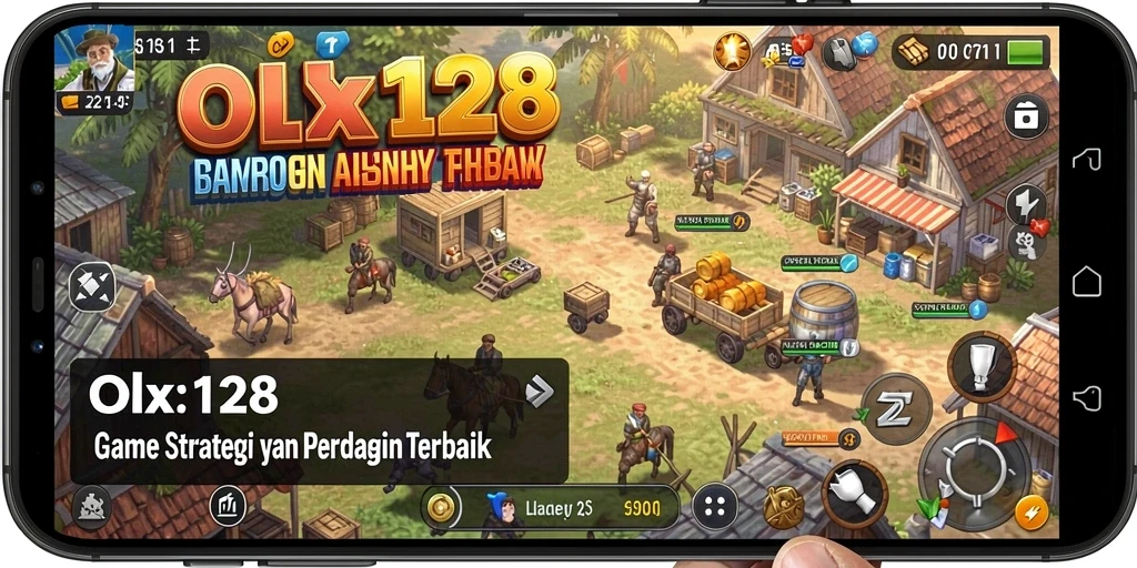 Screenshot gameplay OLX128 yang menunjukkan pertempuran epik dan strategi mendalam.
