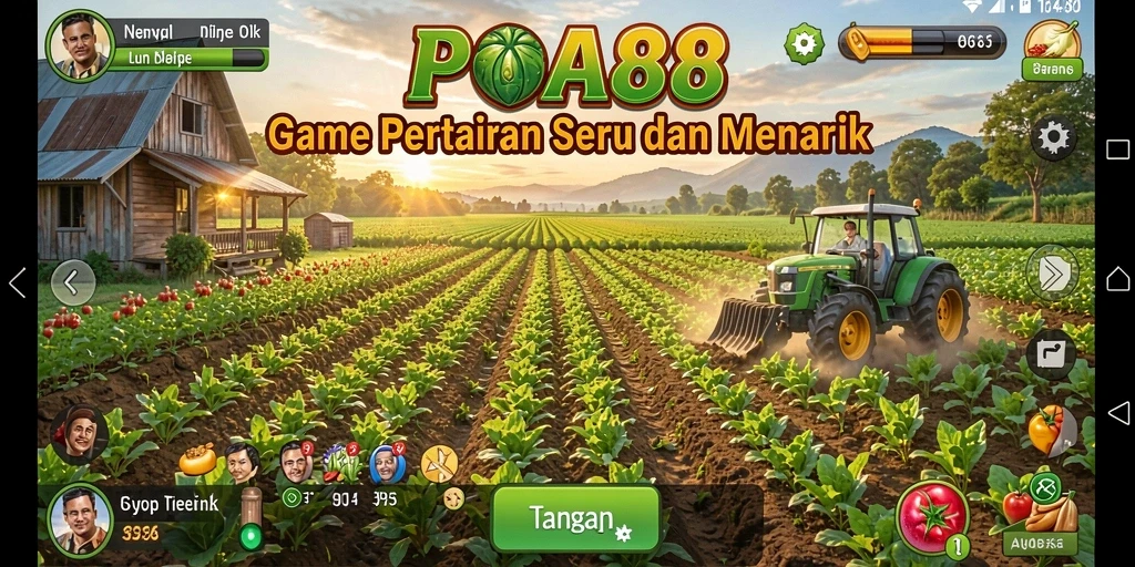 Tampilan gameplay POA88 menampilkan keindahan pertanian yang menawan.
