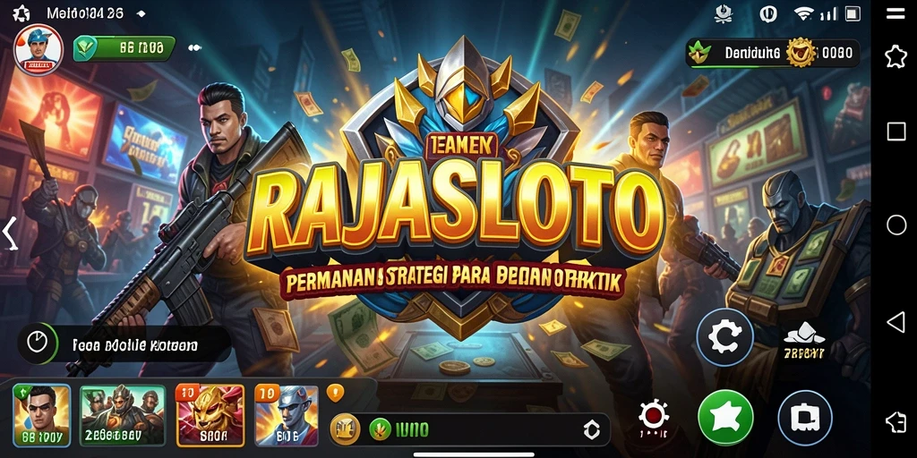 Screenshot RAJASLOTO menampilkan gameplay strategi yang seru.