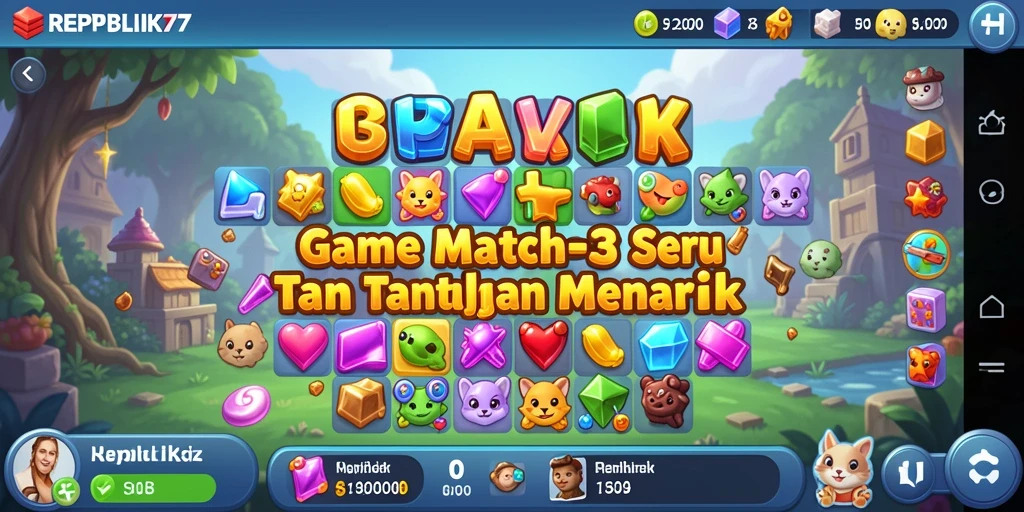 Tampilan gameplay seru di REPUBLIK77 yang penuh warna.