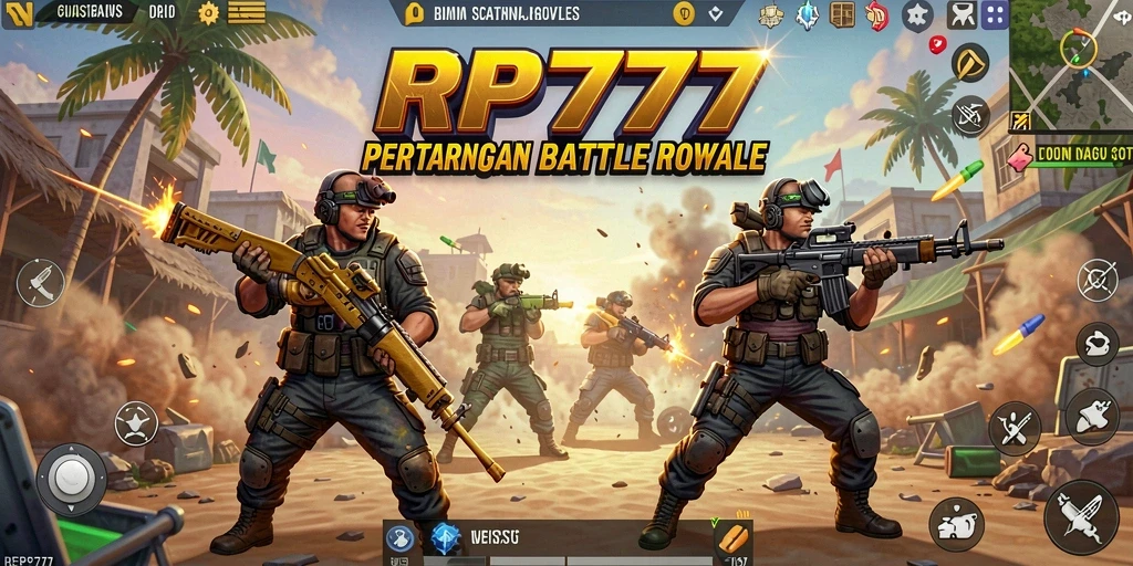 Gameplay mendebarkan di dalam RP777 Battle Royale.