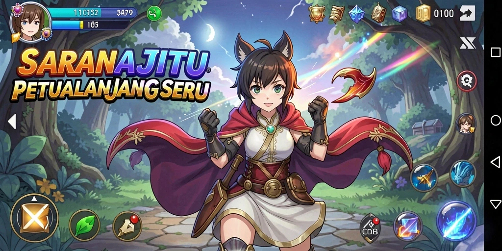 Tampilan permainan yang memukau dalam dunia Anime.