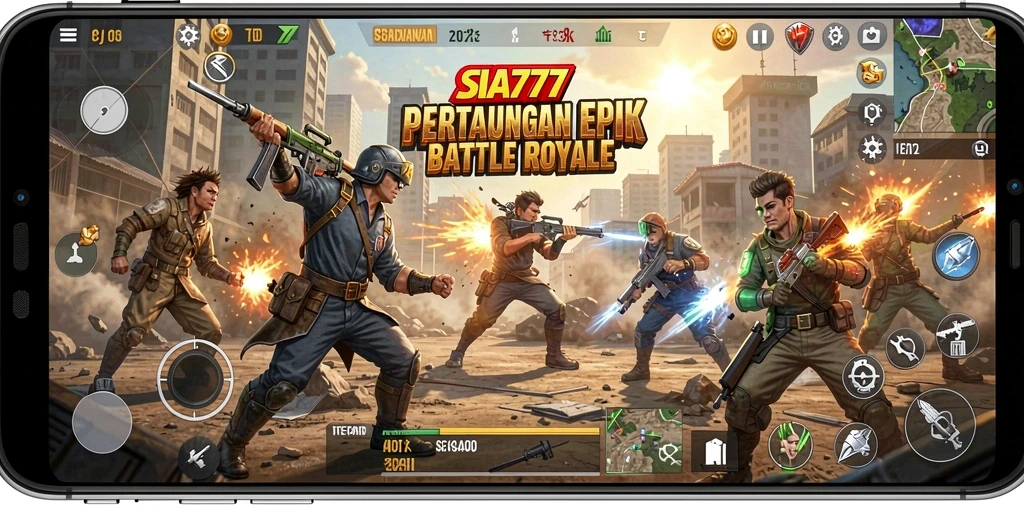 Gameplay seru SIA777 memperlihatkan aksi tempur Battle Royale yang mendebarkan.