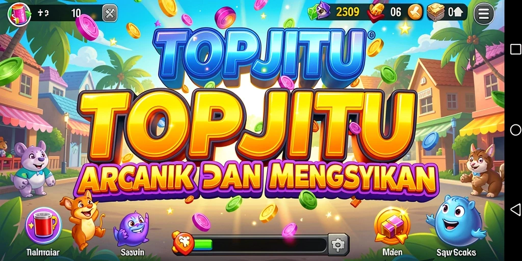 Tampilan gameplay seru dalam game arcade TOPJITU.