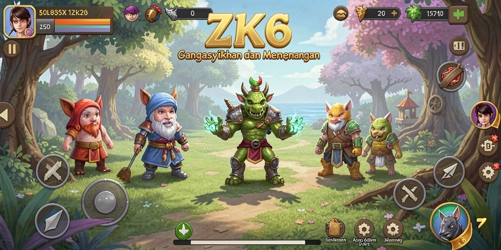 Tampilan gameplay ZK6 yang santai dan mengasyikkan.