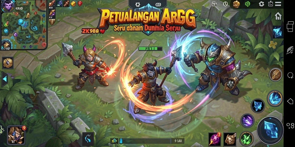 Tampilan gameplay ZK988 yang mendebarkan dalam dunia ARPG.