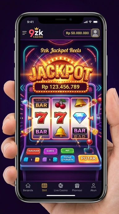 Screenshot antarmuka utama aplikasi 9zk.